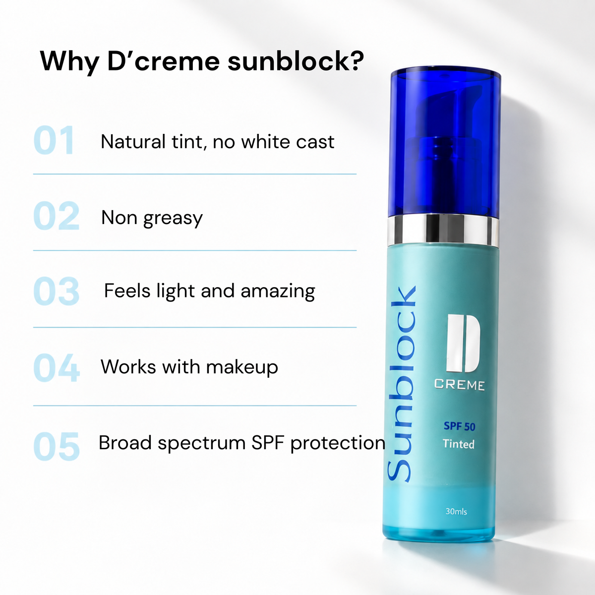 SPF 50 Tinted Sunblock (30ml)